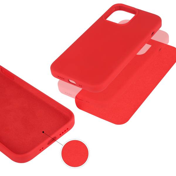 Hardcase Voor Iphone 13 Mini Van Silicone - Rood