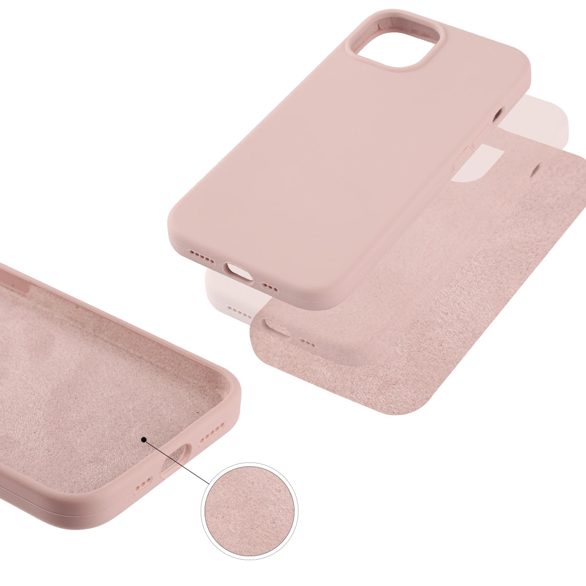 Hardcase Voor Iphone 13 Van Silicone - Roos