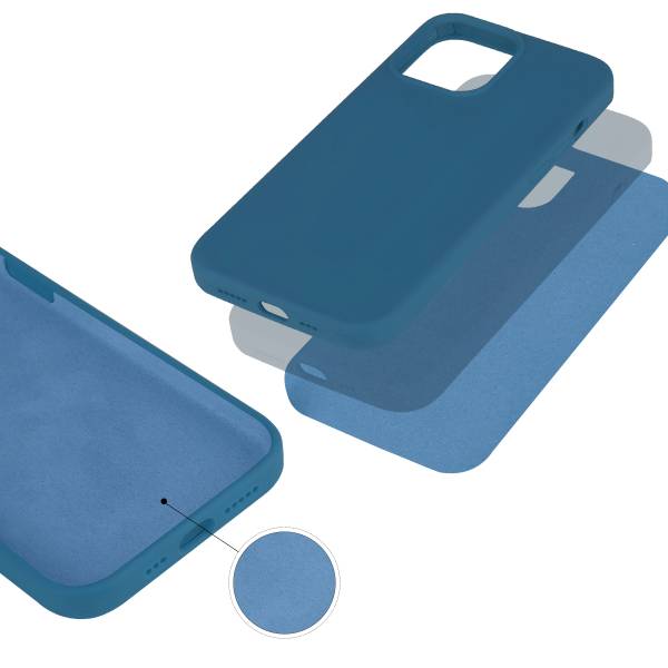 Hardcase Voor Iphone 13 Van Silicone - Blauw