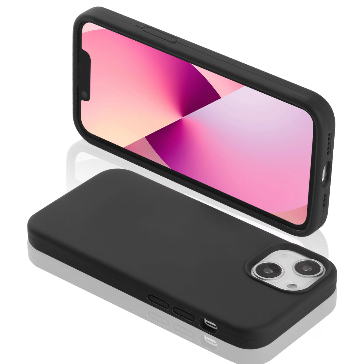 Hardcase Voor Iphone 13 Van Silicone - Zwart