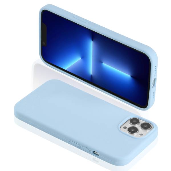 Hardcase Voor Iphone 13 Pro Max Van Silicone - Blauw