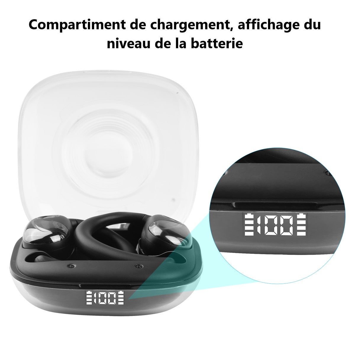 Ecouteurs Bluetooth Sans Fil - Noir