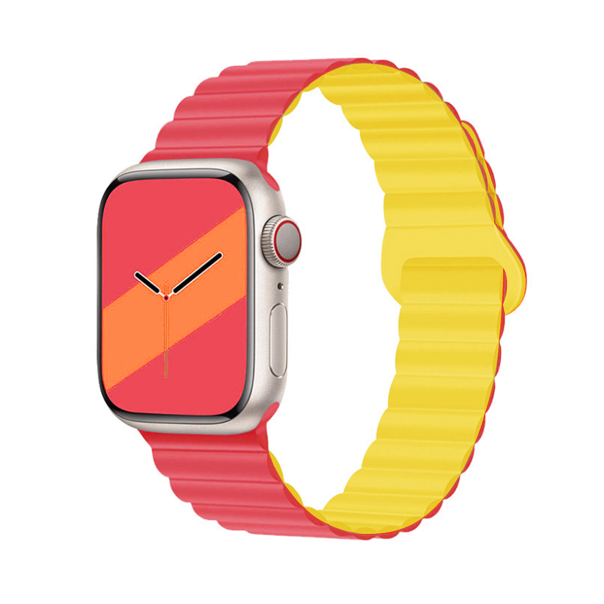 Bracelet Compatible Apple Watch 38/40/41 Mm - Fushia/Jaune