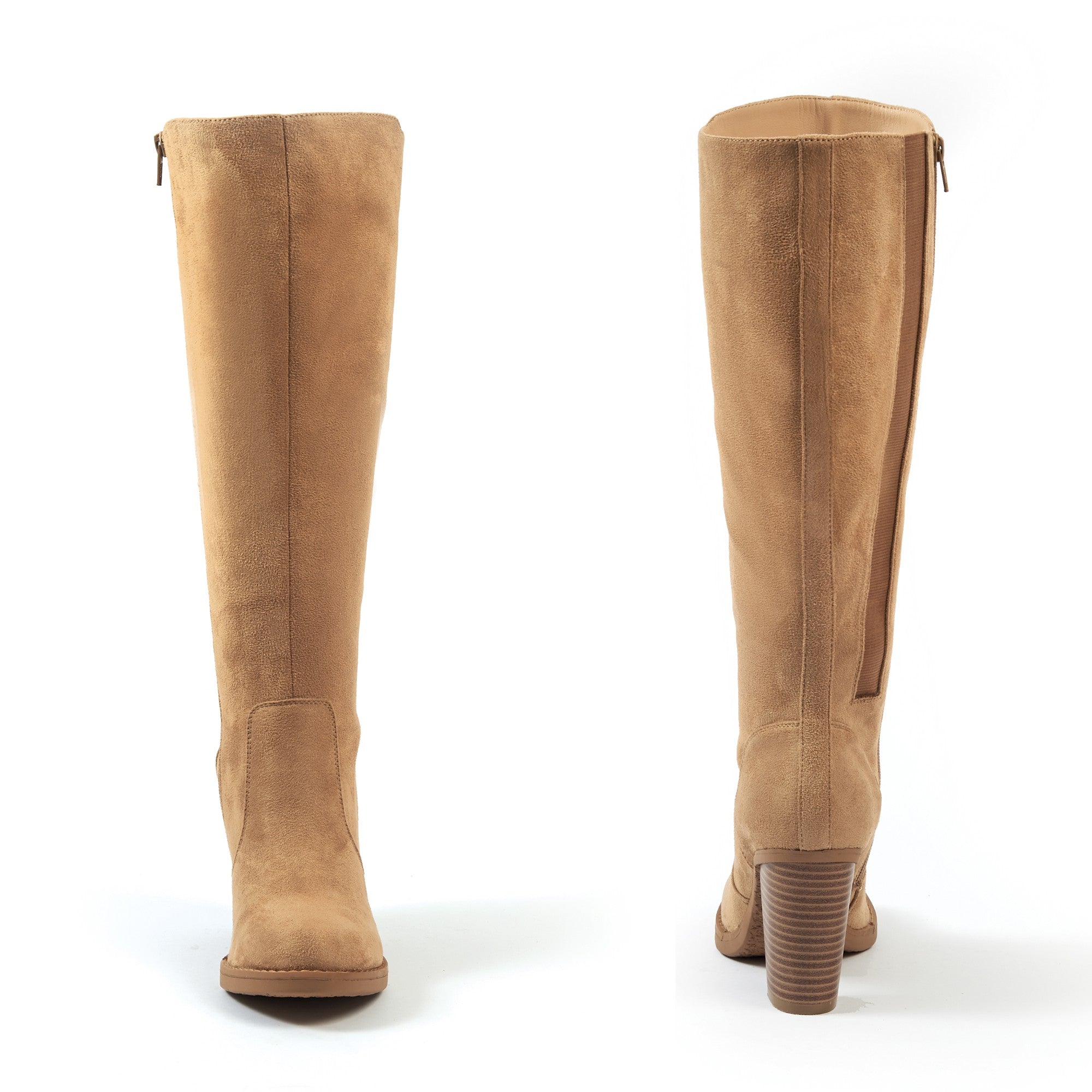 Bottes XL pour mollets larges - Modele Kamilla - Beige