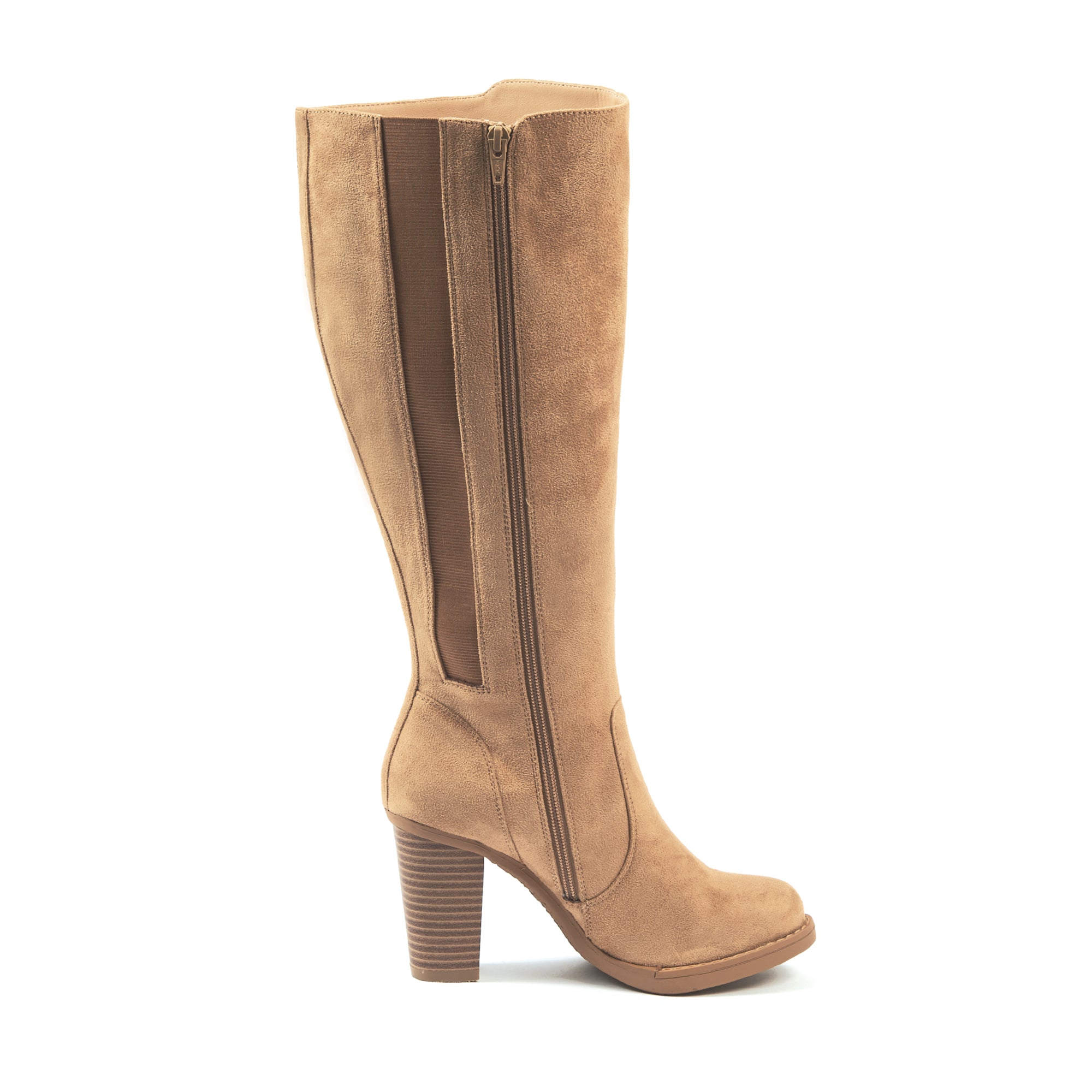 Bottes XL pour mollets larges - Modele Kamilla - Beige