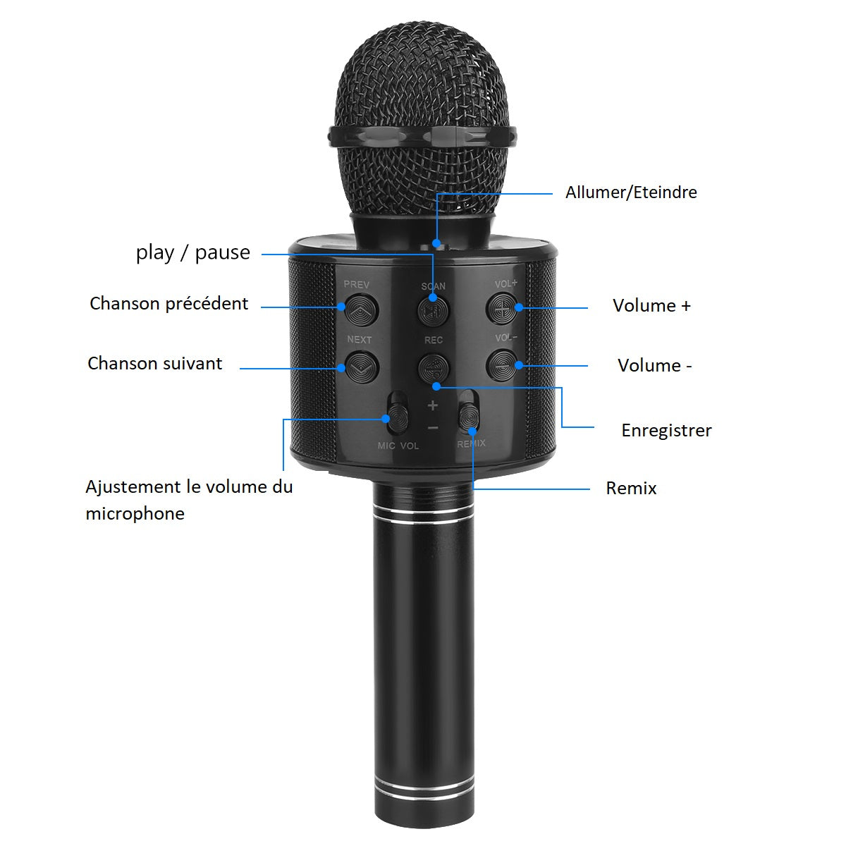 Bluetooth Microfoon - Zwart