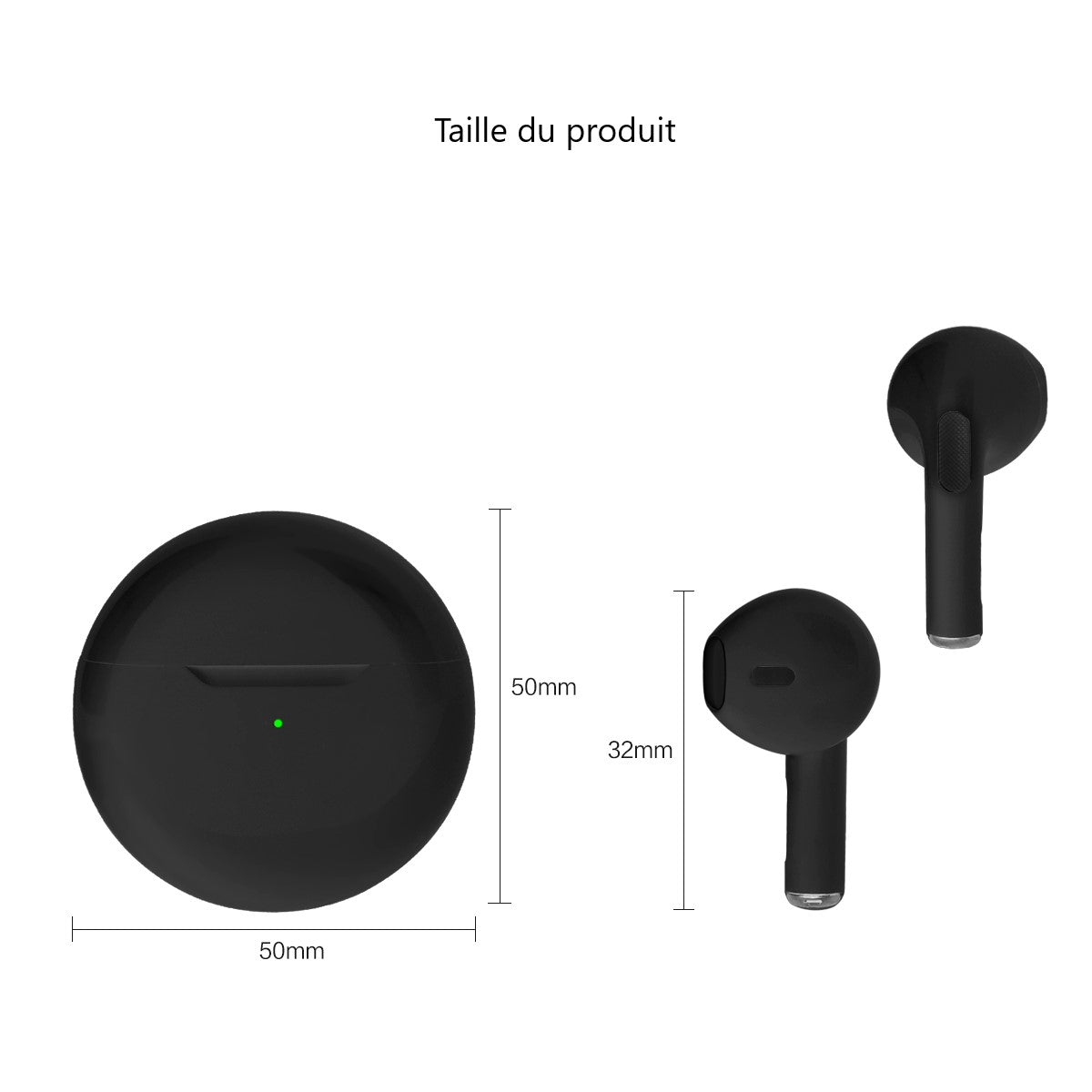 Ecouteurs Bluetooth Avec Reduction De Bruit - Noir 