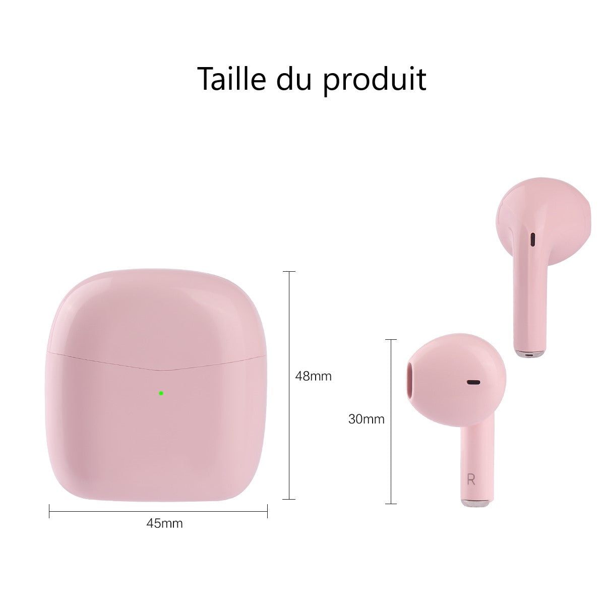 Ecouteurs Bluetooth Sans Fil - Rose