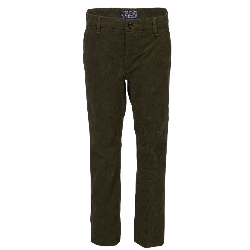 Garçon Pantalon Chino Ajusté Et Élégant En Vert