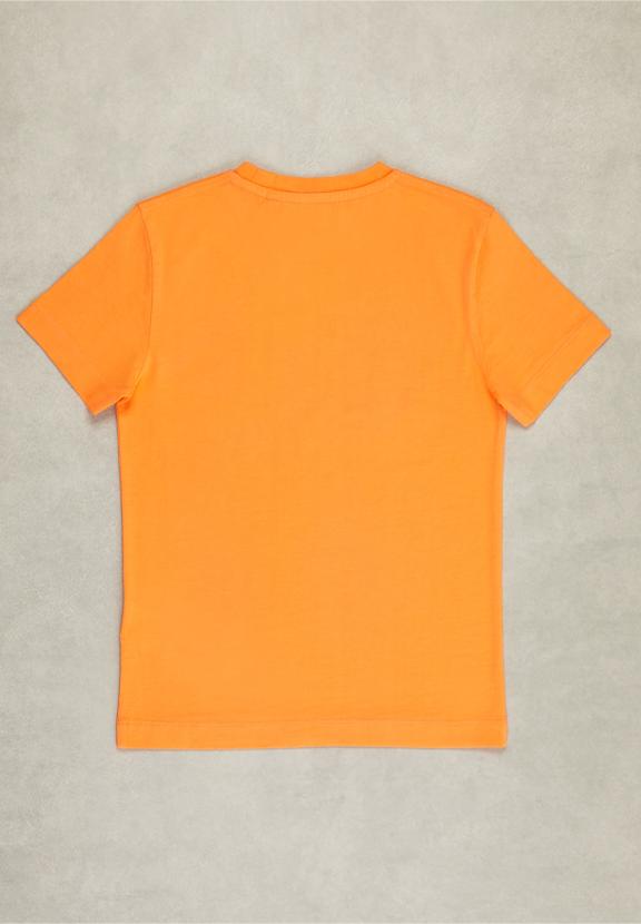Normal Fit Basic T-Shirt In Sunrise - Oranje