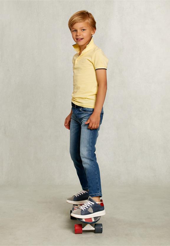 Custom Fit Cotton Polo Butfly - Geel