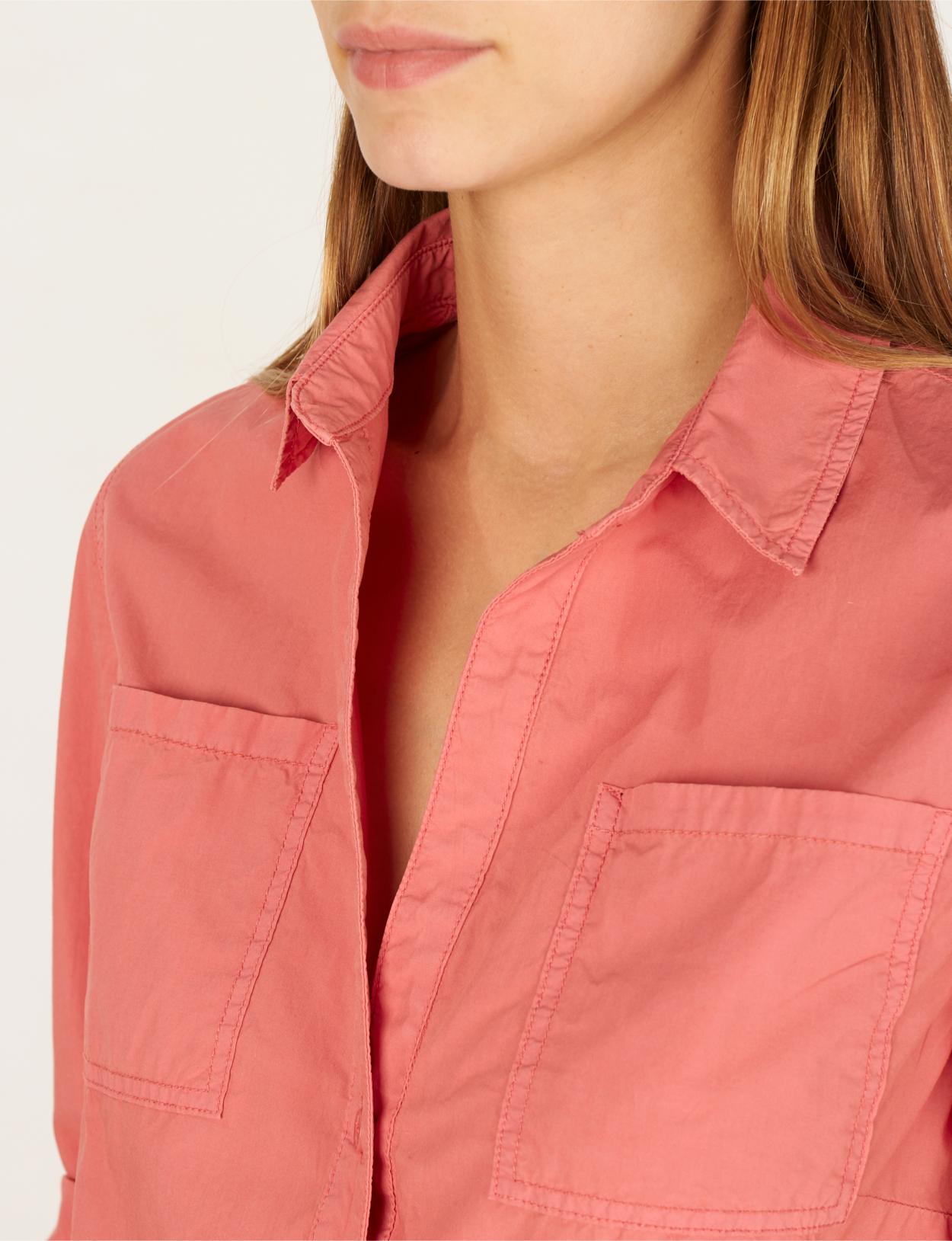 Shirt With Chest Pockets In Pink