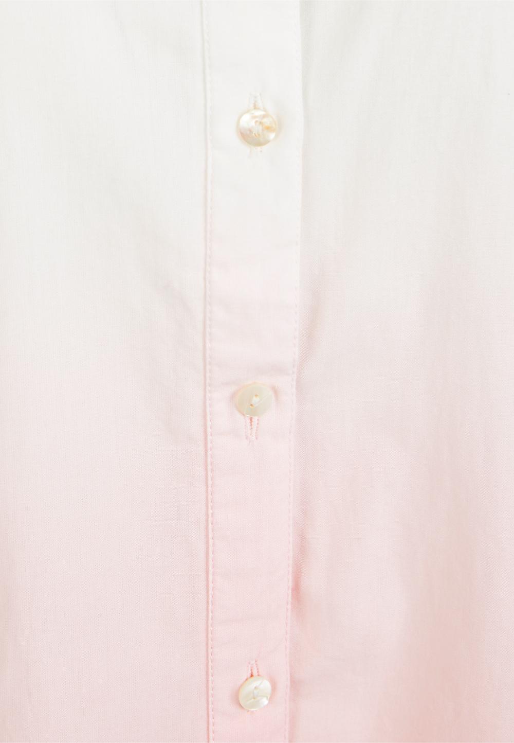 Dip-dye balloon sleeve shirt in White