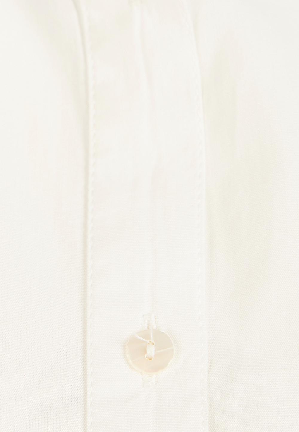 Dip-dye balloon sleeve shirt - White