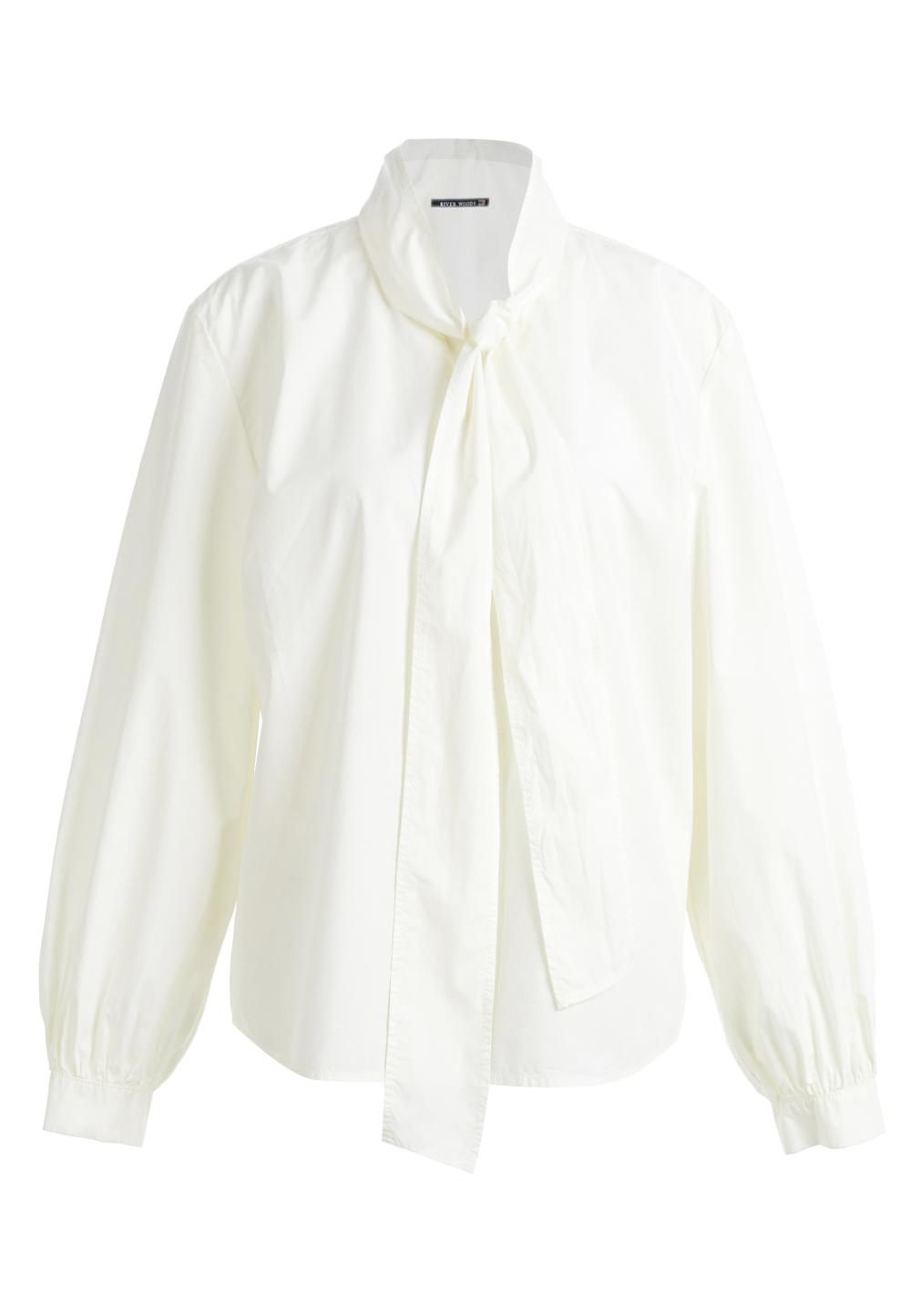 Loose shawl collar shirt in White