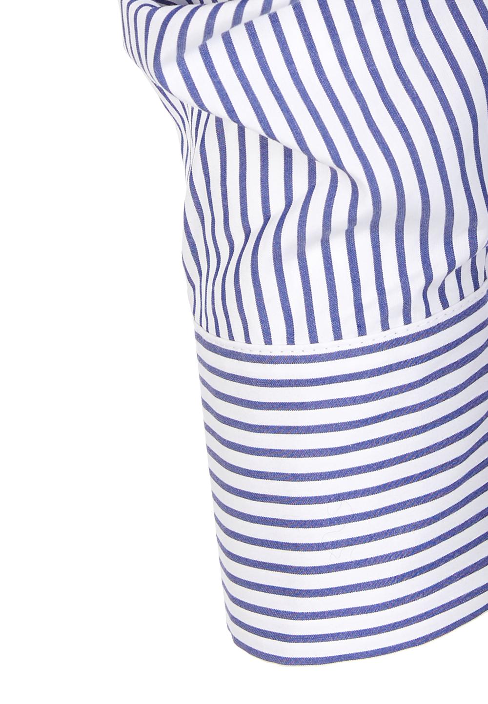 Shirt with pleated sleeves in Blue