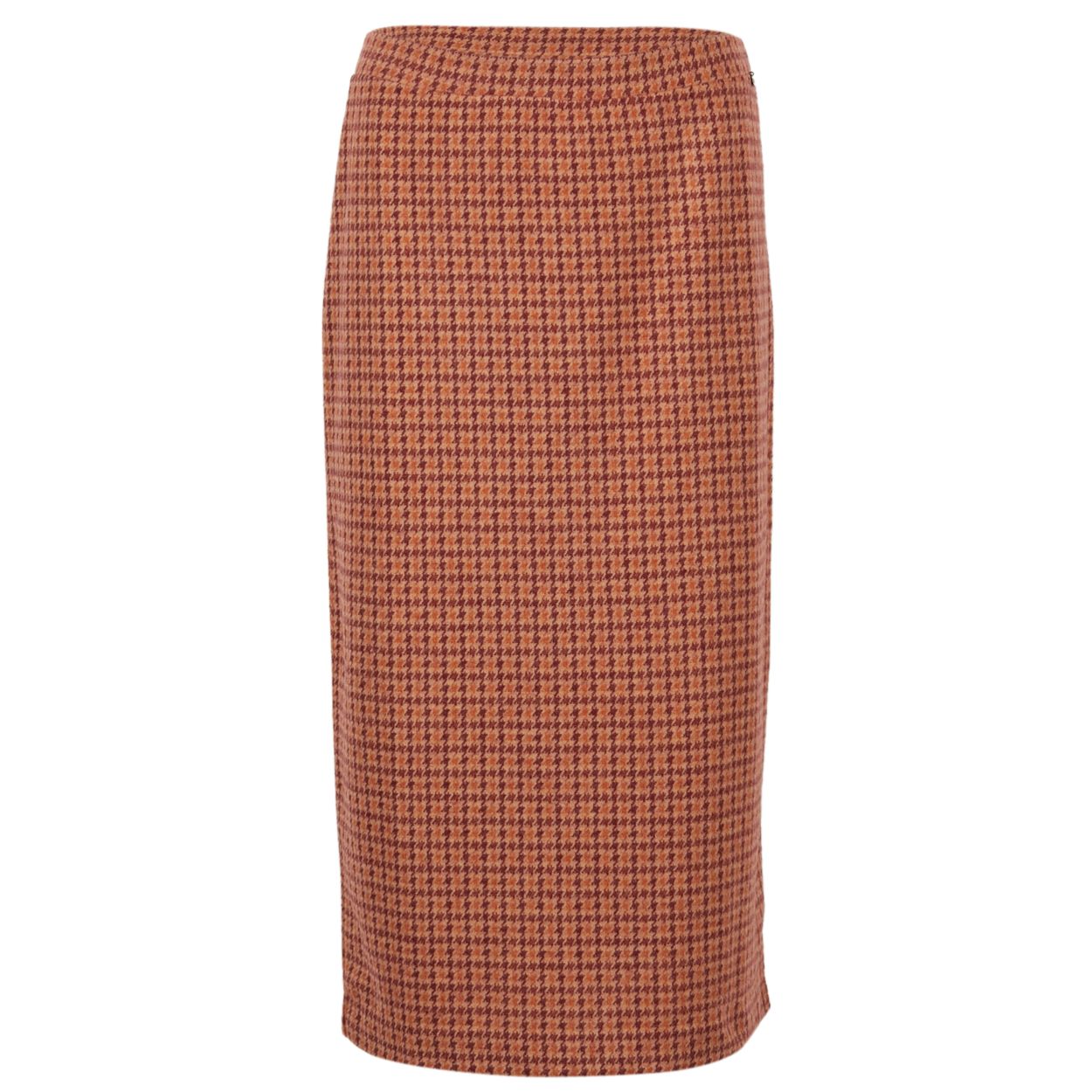 Vrouw Jaquard Midi Rok In Oranje