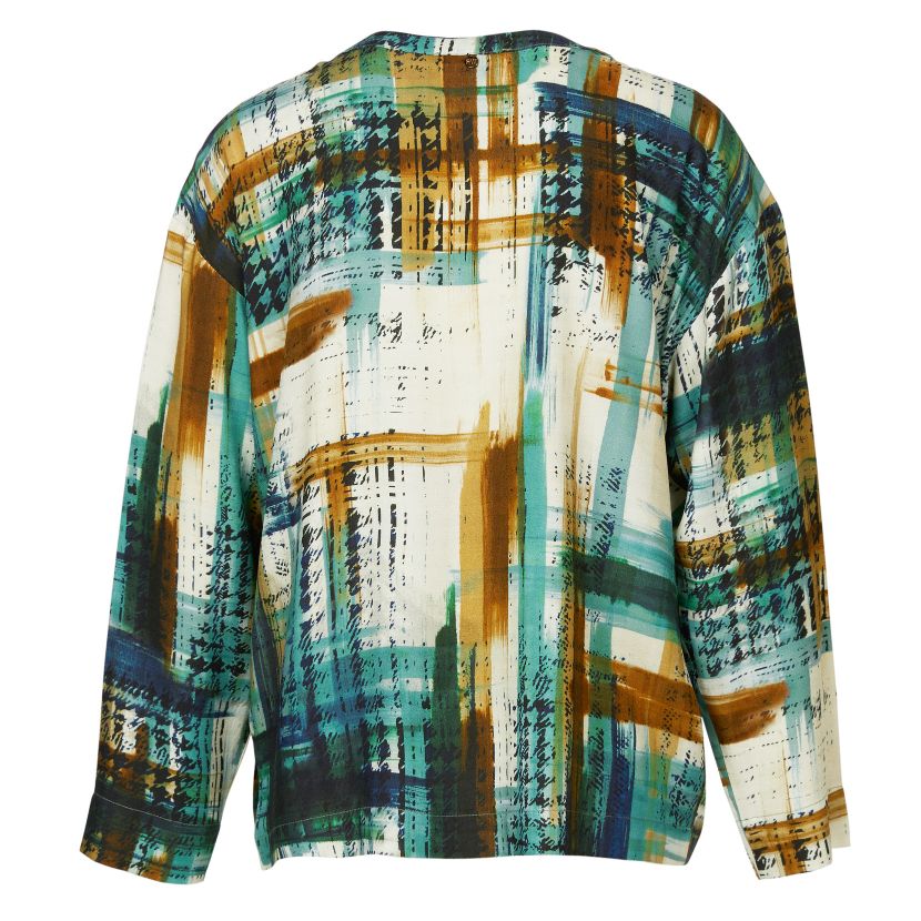 Vrouw Slipover Viscose Shirt In Multi