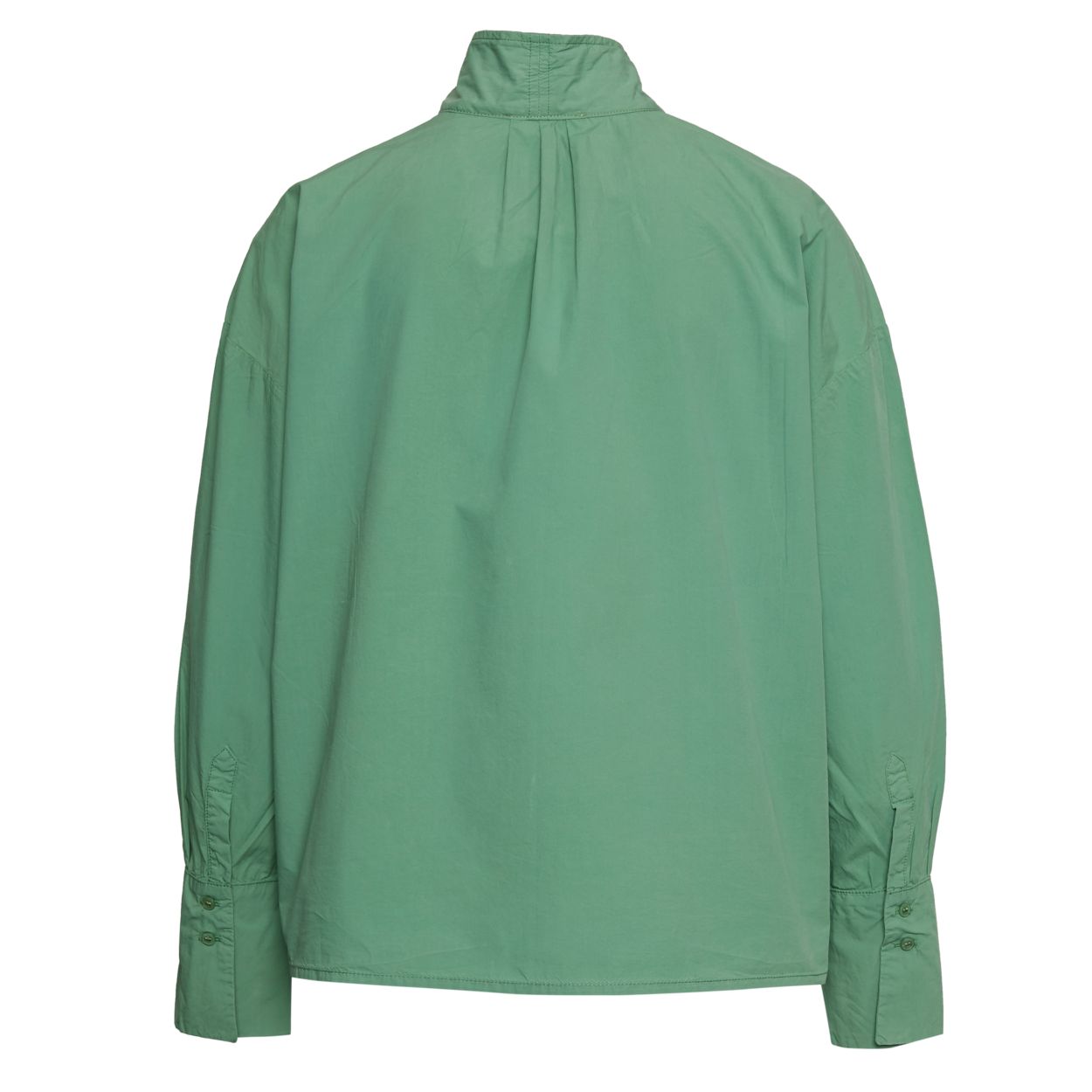 Vrouw Oversized Shirt Met Sjaalkraag In Het Groen