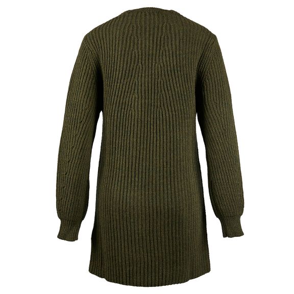 Femme Cardigan Ouvert De Longueur Genou En Vert