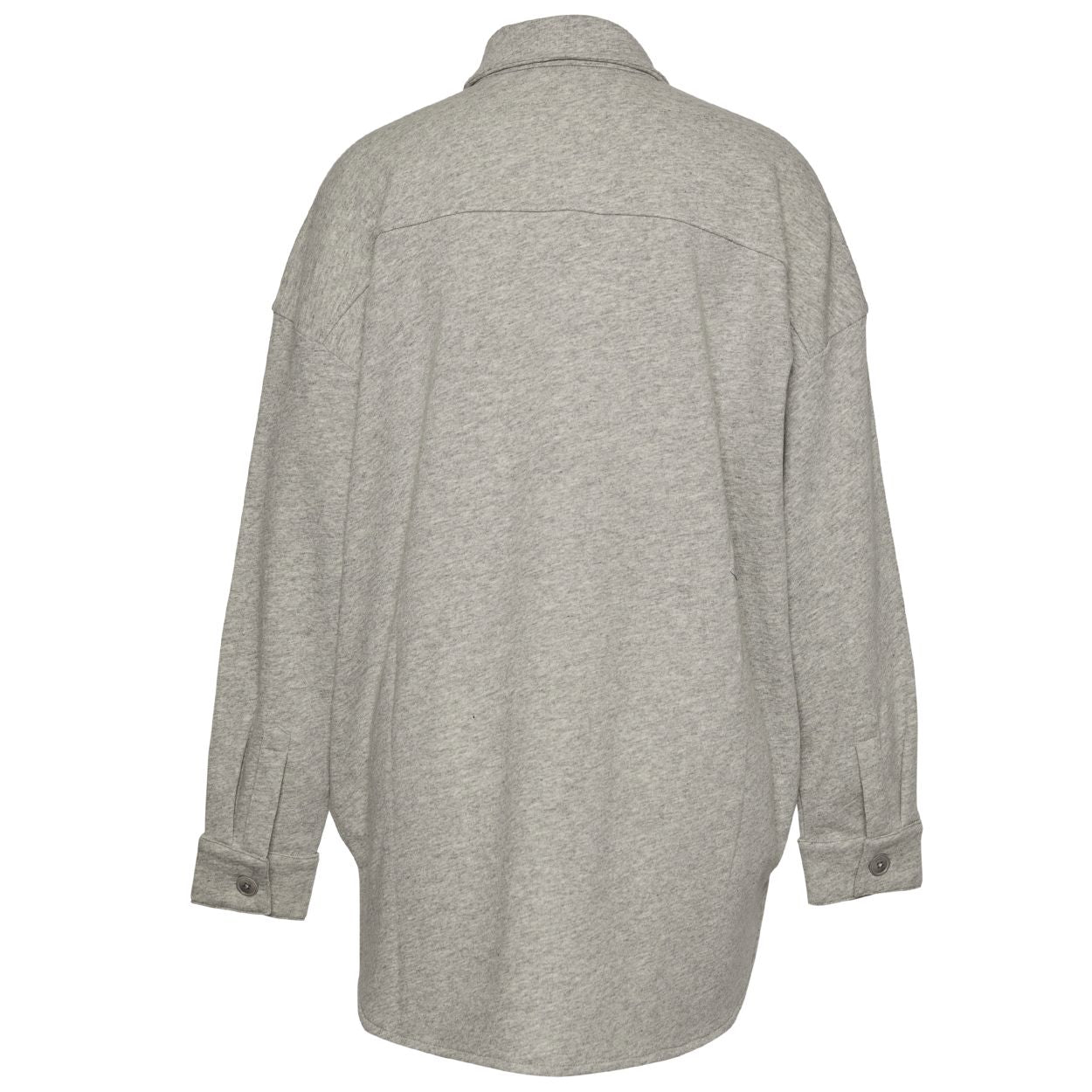 Vrouw Fleece Shirt Met Borstzakken In Grijs