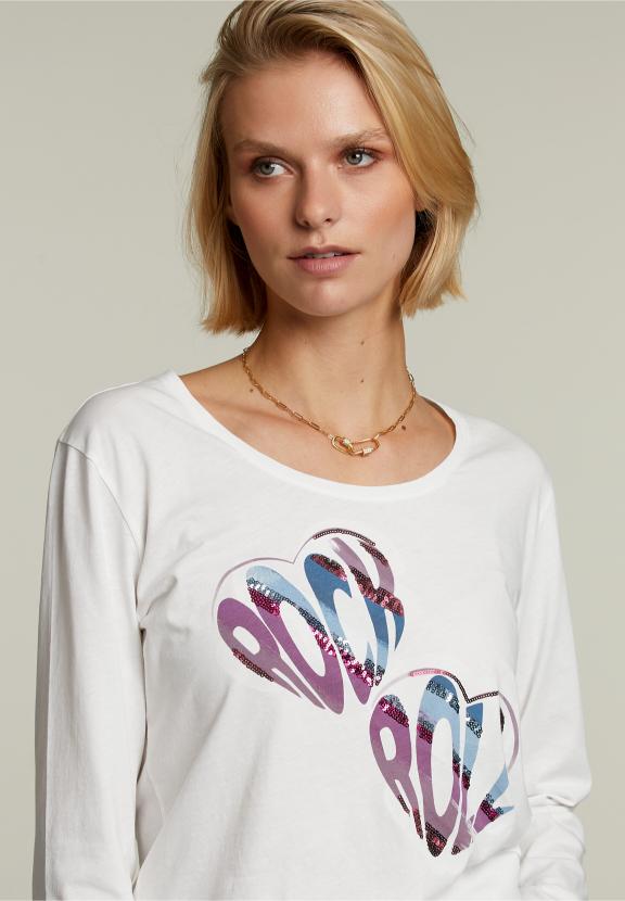 Wit T-Shirt Met Ronde Hals - E-002A