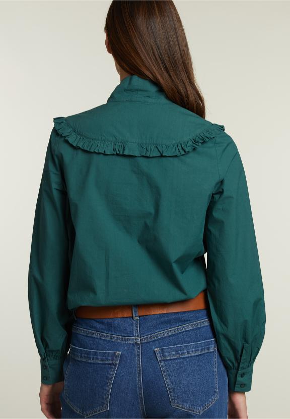 Blouse Verte Avec Nœud