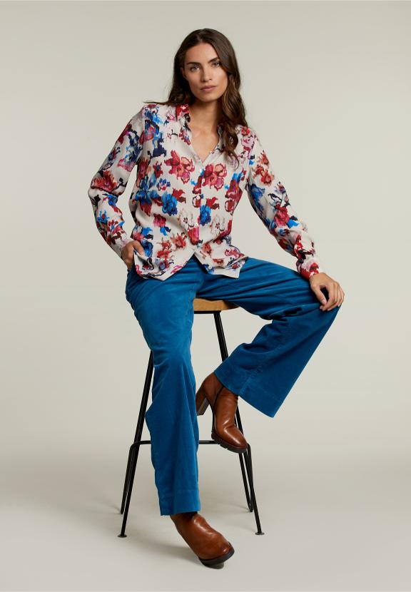 Multiflorale Blouse Met Knopen