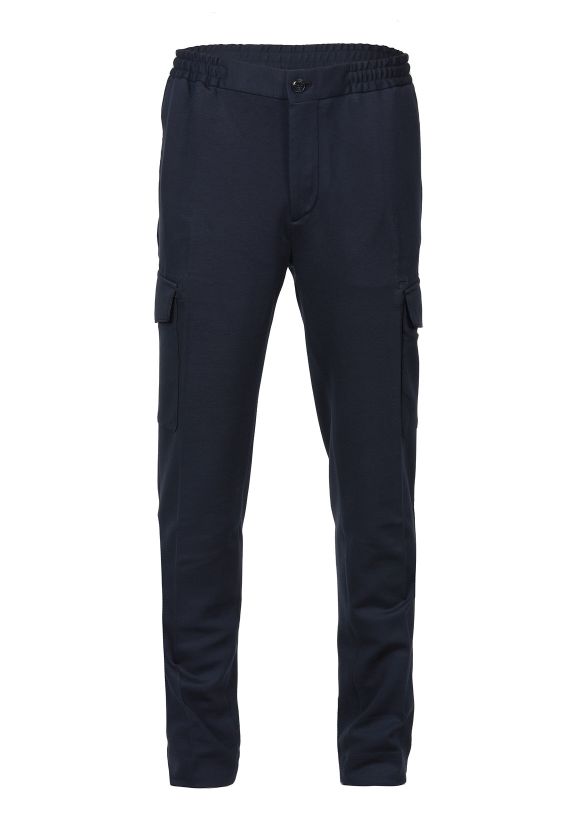 Homme Pantalon De Jogging Cargo Bleu Marine