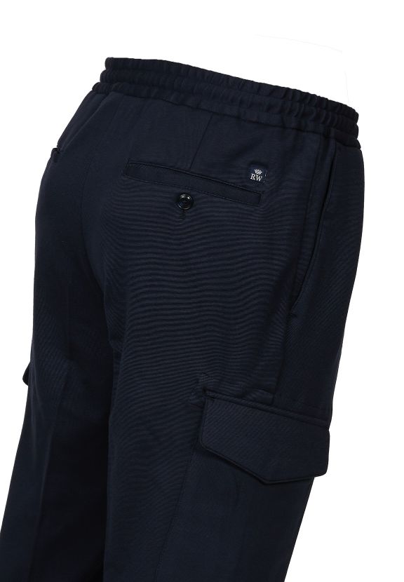 Homme Pantalon De Jogging Cargo Bleu Marine