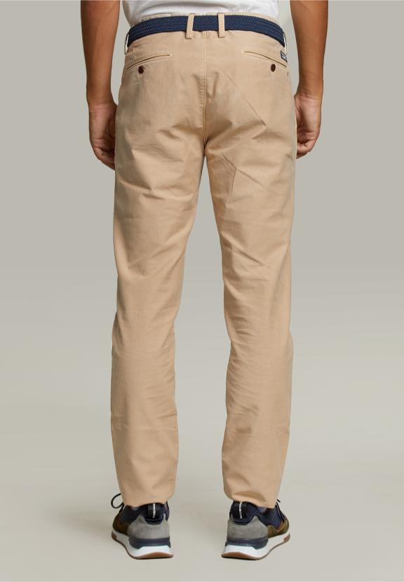 Chino en Coton Coupe Slim Biscuit - Marron