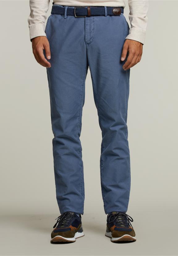 Chino en Coton Coupe Slim Harvard - Bleu