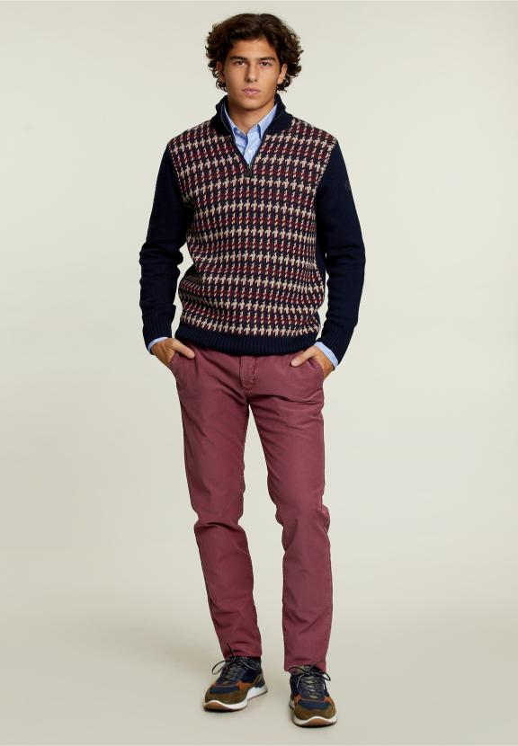 Slim Fit Katoenen Chino Medoc - Roze