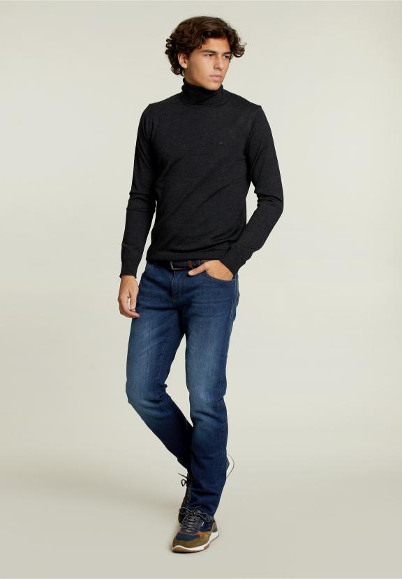 Slim Fit 5-Pocket Jeans Stone - Denim