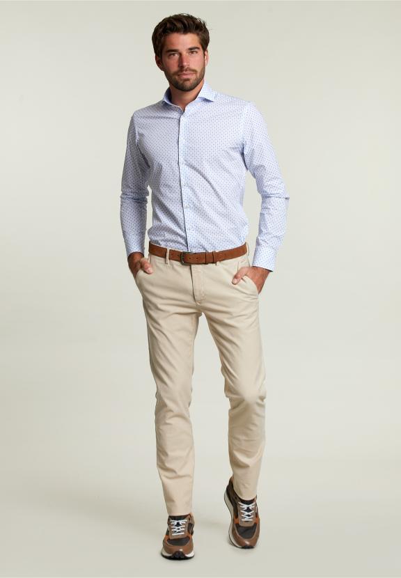 Chemise Fantaisie Coupe Ajustée Multi - Bleu