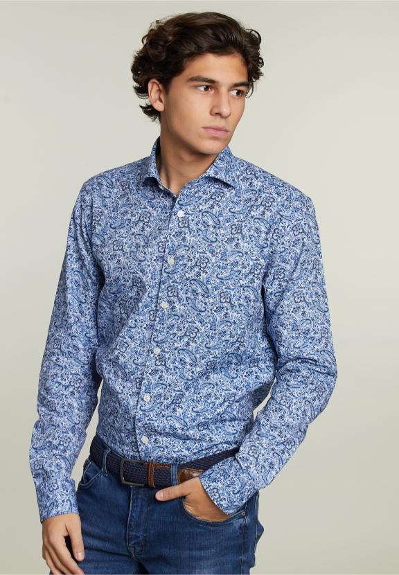 Op Maat Gemaakt Fantasie Shirt Blauw - E-000