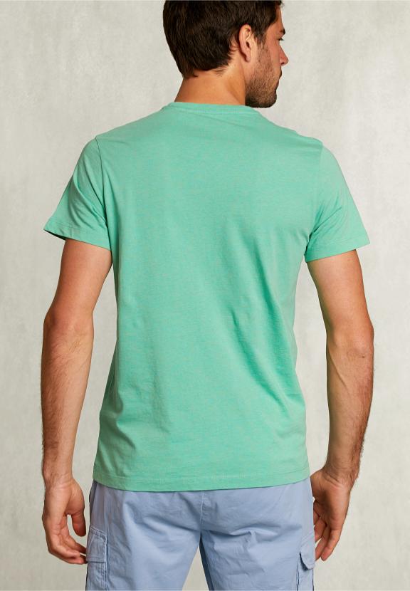 Normal Fit Basic T-Shirt Citrus Mel - Groen