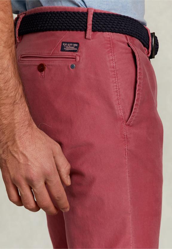 Slim Fit Cotton Chino Amaranth - Roze