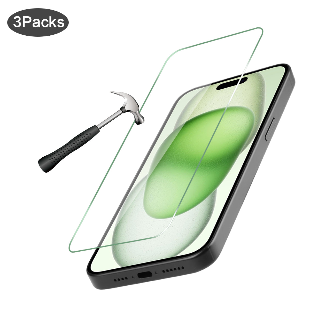 Pack De 3 Verres Trempes Iphone 15 Plus - Transparent