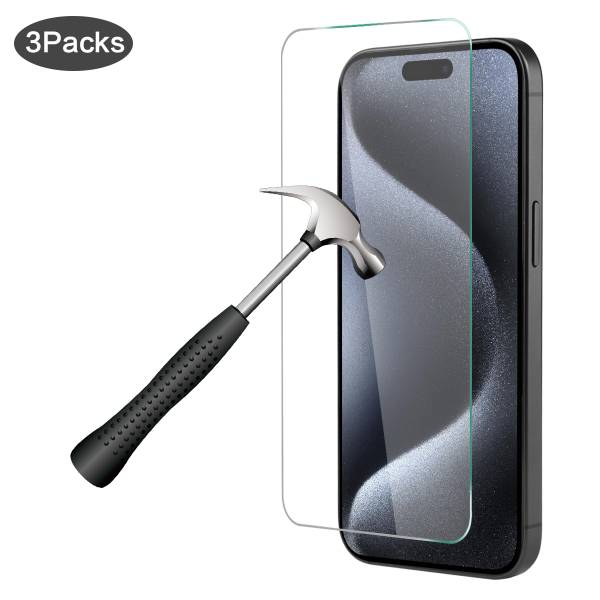 Pack De 3 Verres Trempes Iphone 15 Pro Max - Transparent