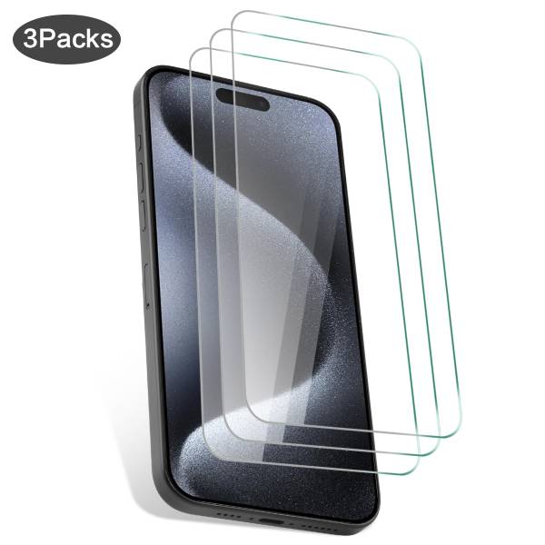 3-Pack Gehard Glas Iphone 15 Pro Max - Transparant