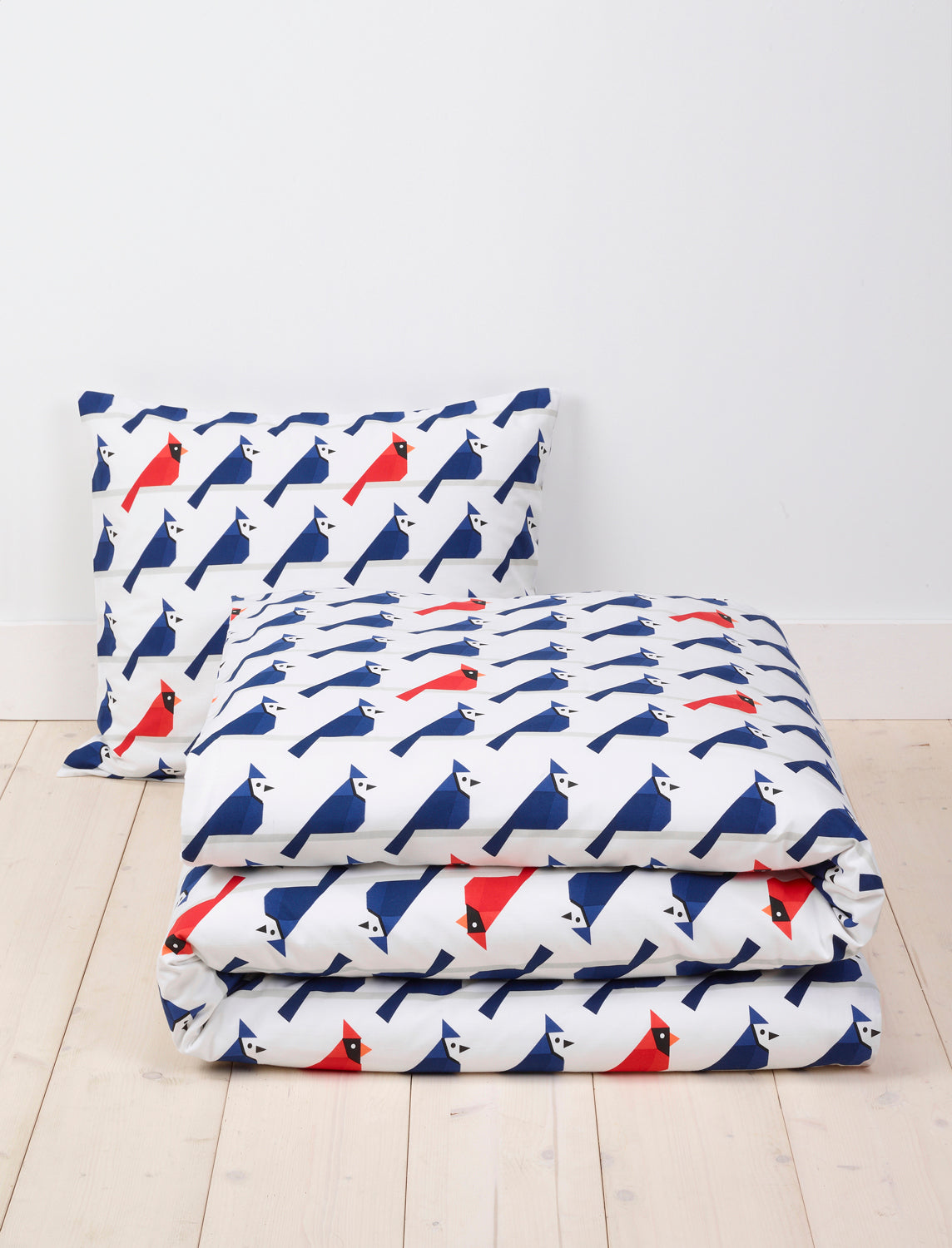 Beddengoedpakket Odil Blue Cuckoo Red