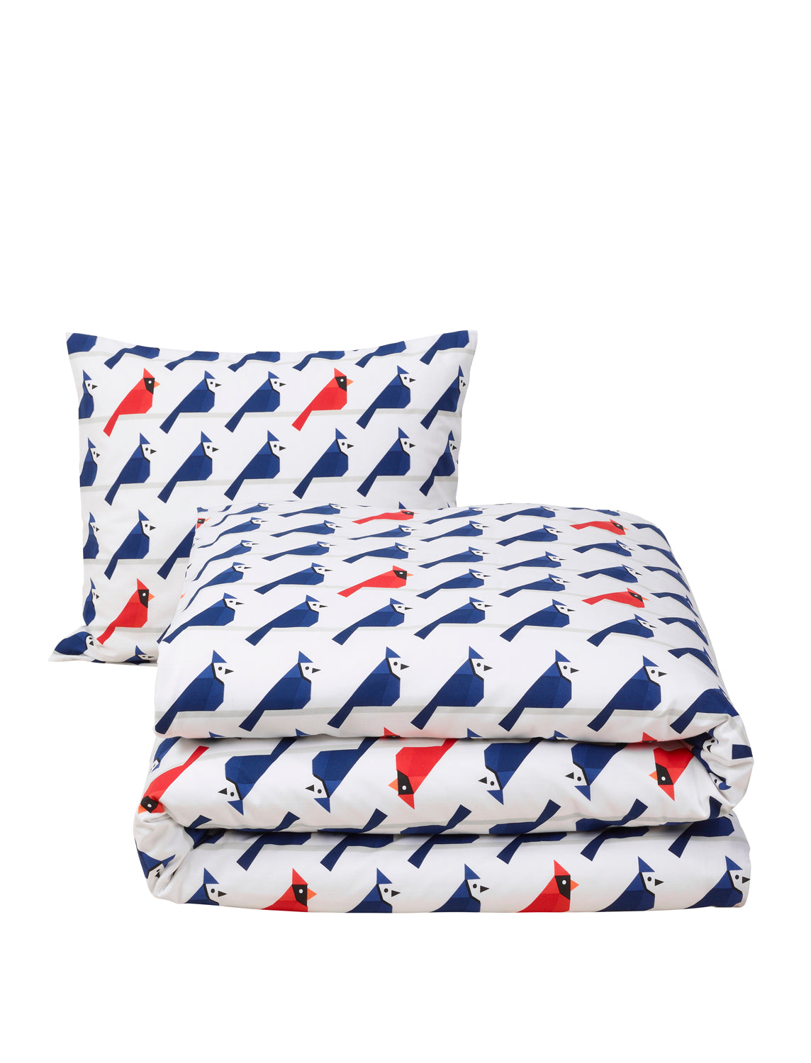 Beddengoedpakket Odil Blue Cuckoo Red