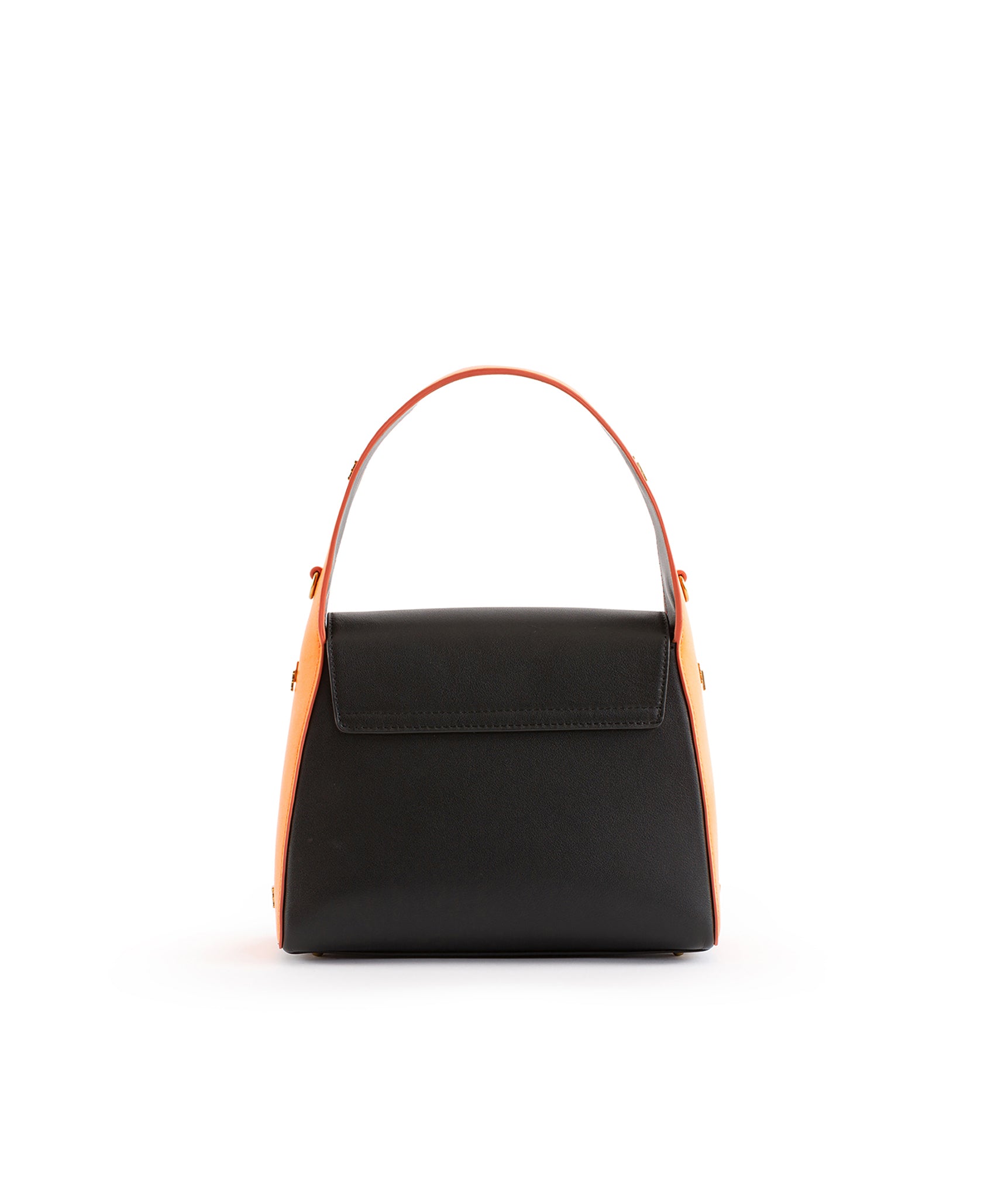 Gabrielle Square Handle Orange & Black Bag