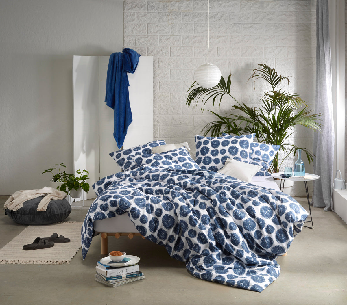 Parure linge de lit orba indigo blue