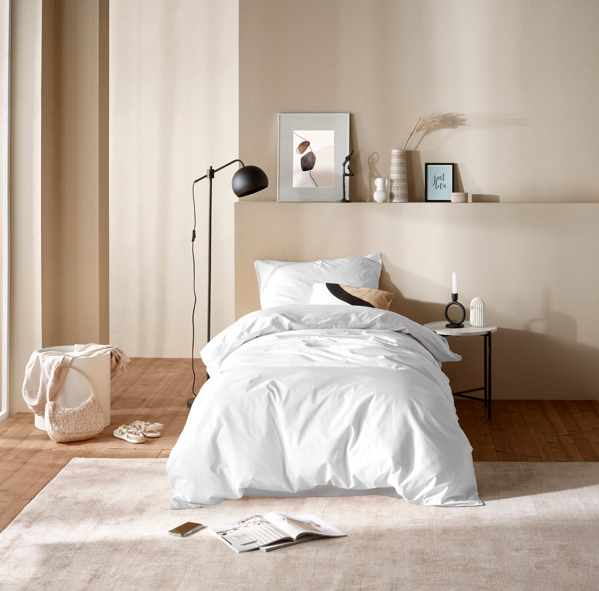 Parure linge de lit basil white