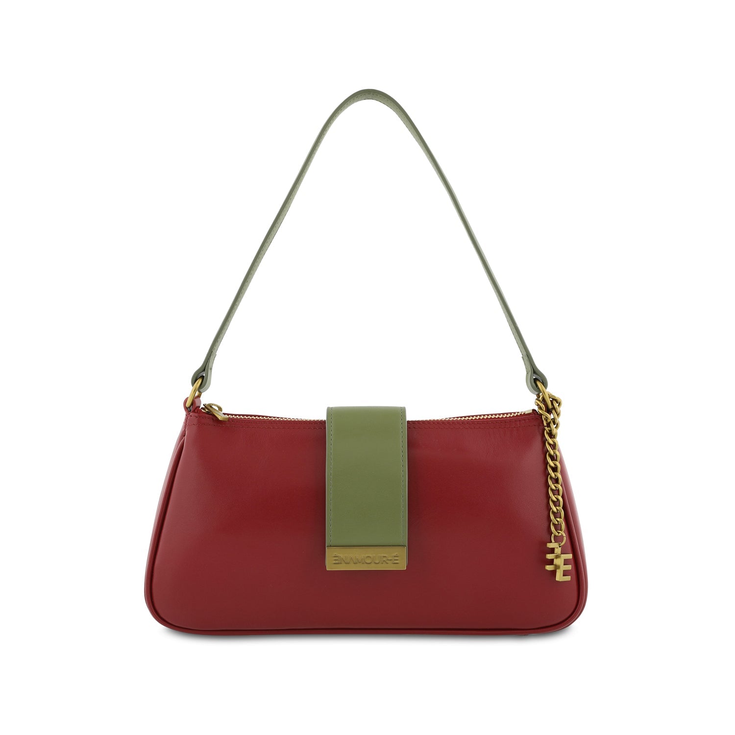 Cezanne Red & Khaki Green Bag